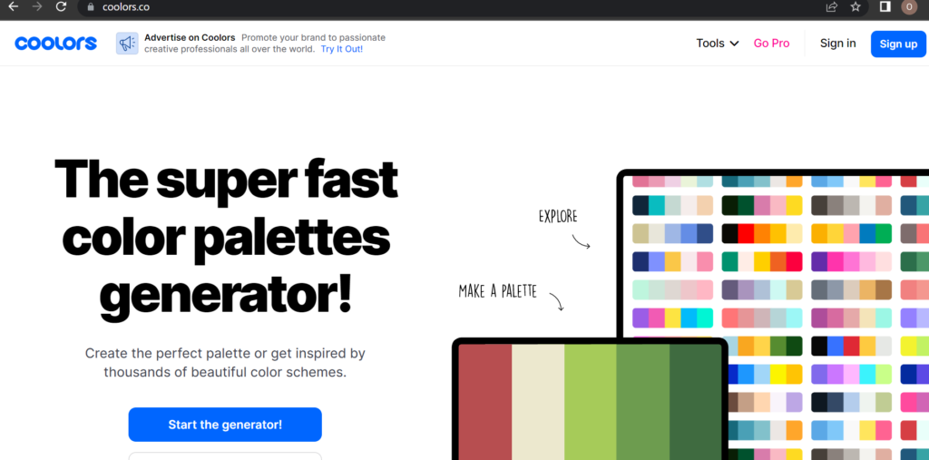 Coolors - The super fast color palettes generator!